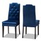 Baxton Studio Dylin Blue Velvet Upholstered Button Tufted Wood Dining Chair, PK2 155-9300 - alternate 1